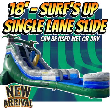 Surf's up single lane water slide